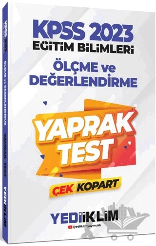 2023 KPSS Eğitim Bilimleri Ölçme ve Değerlendirme Çek Kopart Yaprak Test – Kolektif – Yediiklim Yayınları kitap kapağı