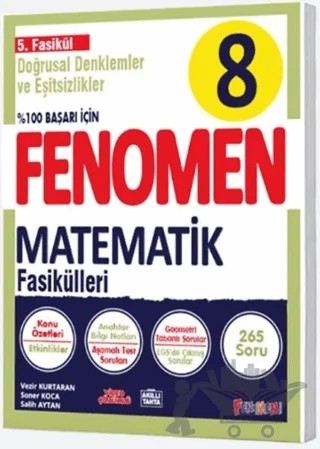 8. Sınıf Matematik Fenomen Doğrusal ve Eşitsizlikler 5. Fasikül – Kolektif – Fenomen Yayınları kitap kapağı