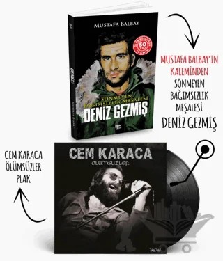 Plaklı Kitaplar - Deniz Gezmiş - Cem Karaca - Ölümsüzler Plak – Mustafa Balbay – Halk Kitabevi kitap kapağı