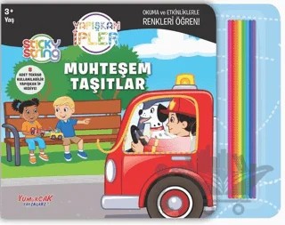 Muhteşem Taşıtlar - Yapışkan İpler – Kolektif – Yumurcak Yayınları kitap kapağı