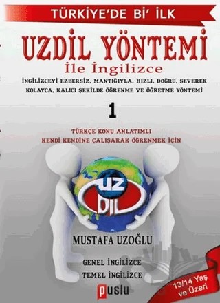 UZDİL Yöntemi ile İngilizce 1 – Mustafa Uzoğlu – Puslu Yayıncılık kitap kapağı