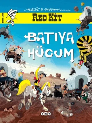 Red Kit Batıya Hücum – Goscinny, Morris – Yapı Kredi Yayınları kitap kapağı