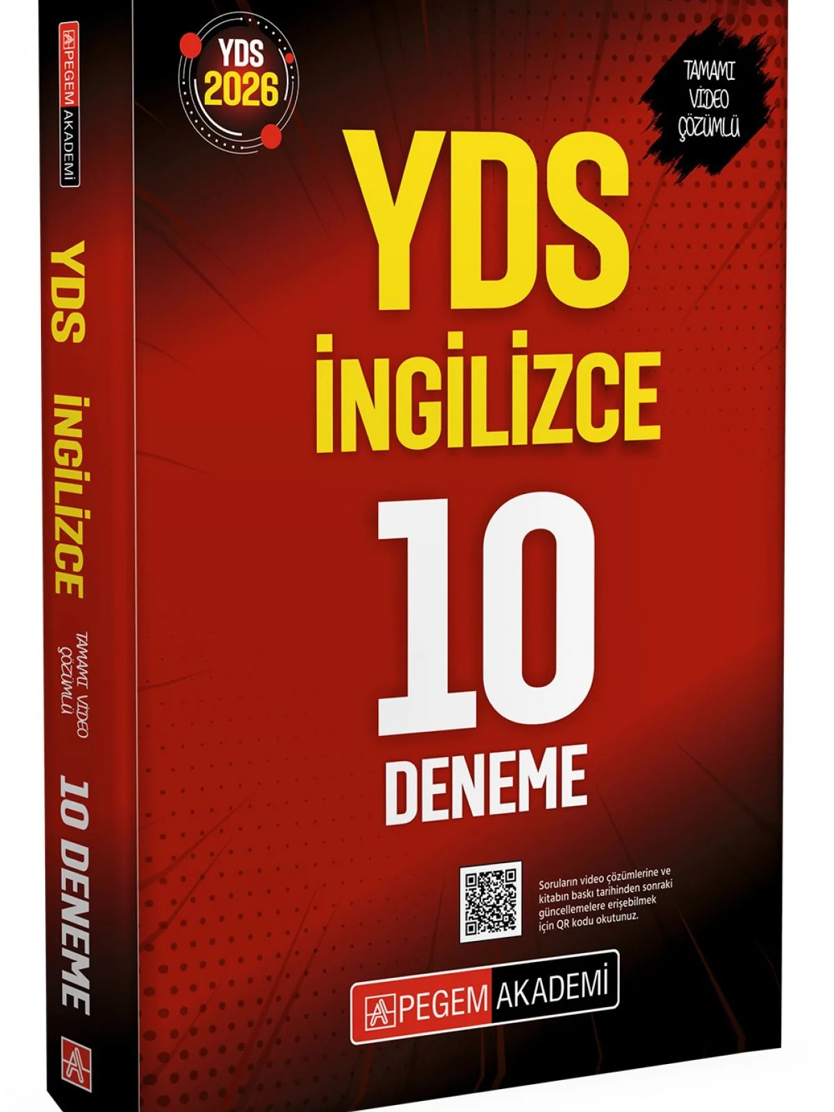2026 YDS İngilizce 10 Deneme – İngilizce Yabancı Dil Sınavı – Pegem Akademi Yayıncılık kitap kapağı