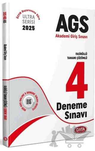 2025 AGS Fasiküllü Tamamı Çözümlü 4 Deneme Sınavı – Komisyon – Data Yayınları kitap kapağı