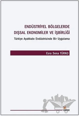 Endüstriyel Bölgelerde Dışsal Ekonomiler ve İşbirliği – Esra Sena Türko – Kriter Yayınları kitap kapağı