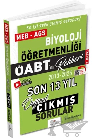 2026 MEB AGS ÖABT Biyoloji ÖABT'nin Rehberi Konularına Göre Tasnif Edilmiş Son 13 Yıl Orijinal Video Çözümlü Çıkmış Sınav Soruları – Zeynep Sözen Göçmen – Dizgi Kitap kitap kapağı