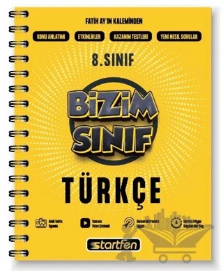 8. Sınıf Türkçe Bizim Sınıf Defter – Kolektif – Startfen Yayınları kitap kapağı
