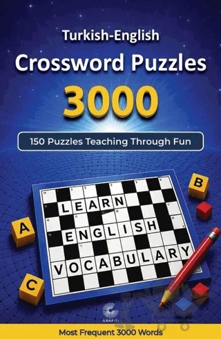 Turkish-English Crossword Puzzles (3000) – Erdoğan Boz – Grafiti Yayınları kitap kapağı