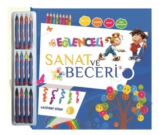 Eğlenceli Sanat ve Beceri - Lacivert Kitap (5 Yaş) – Kolektif – Parıltı Yayınları kitap kapağı