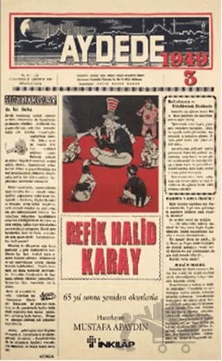 Aydede 1949 -3 – Refik Halid Karay – İnkılap Kitabevi kitap kapağı