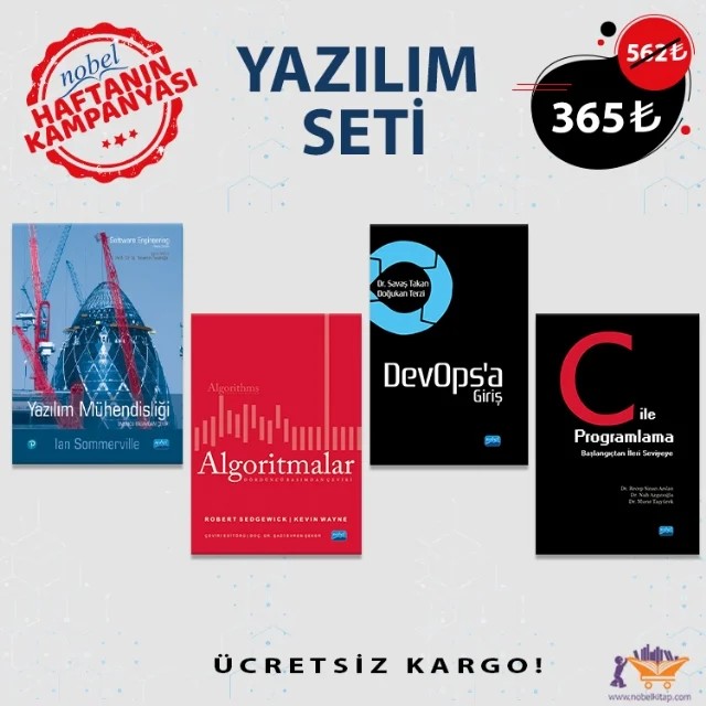 YAZILIM SETİ – Robert Sedgewick, Kevin Wayne, Ian Sommerville, Savaş Takan, Doğukan Terzi, Recep Sinan Arslan, Nuh Azgınoğlu, Murat Taşyürek – Haftanın Kampanyası kitap kapağı