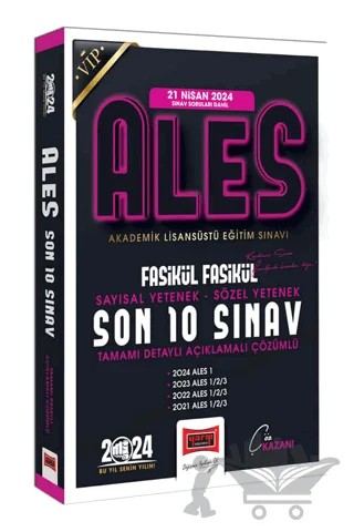 2024 ALES Son 10 Sınav Fasikül Fasikül Çıkmış Sorular (21 Nisan 2024 Sınavı Dahil) – Kolektif – Yargı Yayınevi kitap kapağı