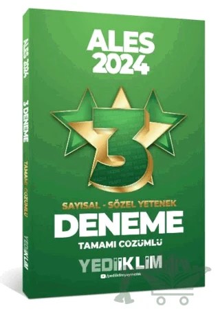 2024 ALES Sayısal - Sözel Yetenek Tamamı Çözümlü 3 Yıldız Deneme – Kolektif – Yediiklim Yayınları kitap kapağı