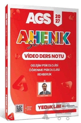 2027 AGS Ahenk Serisi Gelişim Psikolojisi, Öğrenme Psikolojisi ve Rehberlik Video Ders Notu – Bülent Tanık – Yediiklim Yayınları kitap kapağı