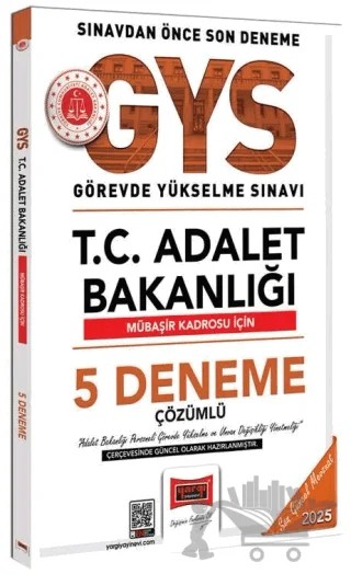 2025 GYS Adalet Bakanlığı Mübaşir 5 Deneme – Kolektif – Yargı Yayınevi kitap kapağı