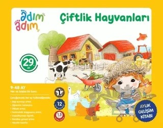 Çiftlik Hayvanları - 29. Ay Gelişim Kitabı – Kolektif – Adım Adım Bebek Eğitimi kitap kapağı