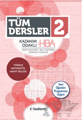 2. Sınıf Tüm Dersler Kazanım Odaklı HBA – Kolektif – Tudem Yayınları - Bayilik kitap kapağı