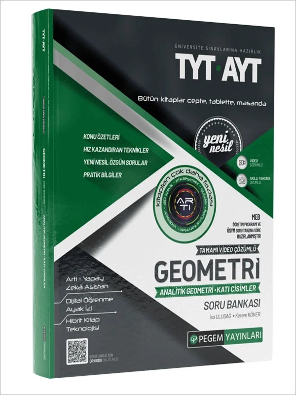 TYT-AYT Geometri Analitik Geometri-Katı Cisimler Soru Bankası – Katı Cisimler Soru Bankası – Pegem Akademi Yayıncılık kitap kapağı