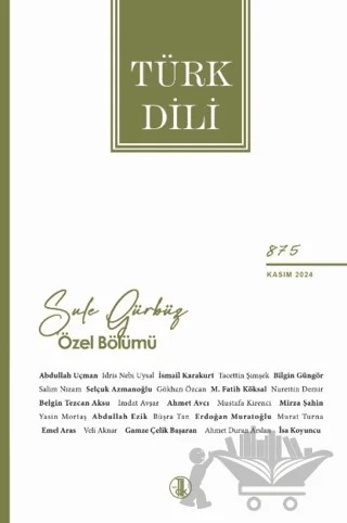 Türk Dili Dergisi Sayı: 875 Kasım 2024 – Türk Dil Kurumu Yayınları kitap kapağı
