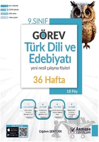 9. Sınıf Görev Türk Dili ve Edebiyatı Yeni Nesil Çalışma Föyleri (36 Hafta) – Çiğdem Şentürk – Armada Yayınları kitap kapağı