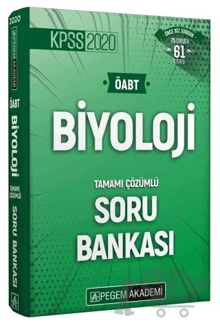 2020 KPSS ÖABT Biyoloji Tamamı Çözümlü Soru Bankası – Kolektif – Pegem Akademi Yayıncılık kitap kapağı