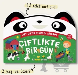 Cırt Cırtlı Etkinlik Kitabım - Çiftlikte Bir Gün (2+ Yaş) – Ayşenur K. Peltek – Bi Kutu Oyun kitap kapağı