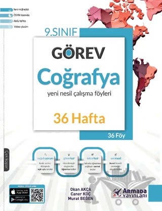 9. Sınıf Görev Coğrafya 36 Hafta Yeni Nesil Çalışma Föyleri – Okan Akça, Caner Koç, Murat Beğen – Armada Yayınları kitap kapağı