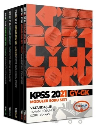 2021 KPSS Genel Yetenek Genel Kültür Tamamı Çözümlü Soru Bankası – Kolektif – Yediiklim Yayınları kitap kapağı
