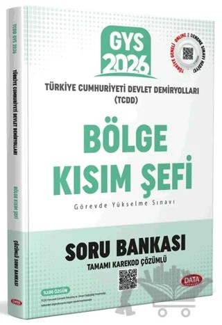 TCDD GYS Bölge Kısım Şefi Tamamı Karekod Çözümlü Soru Bankası – Kolektif – Data Yayınları kitap kapağı
