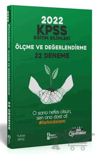 2022 KPSS Eğitim Bilimleri Ölçme ve Değerlendirme 22 Deneme – Tufan Genç – İSEM Yayıncılık kitap kapağı
