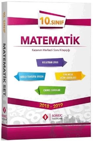 10. Sınıf Matematik Kazanım Merkezli Soru Bankası Seti – Kolektif – Sonuç Yayınları kitap kapağı