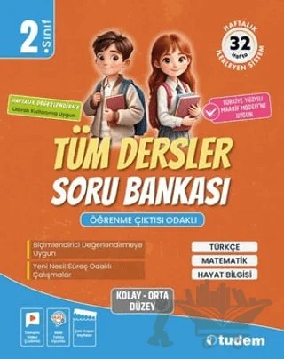 2. Sınıf Tüm Dersler Soru Bankası – Kolektif – Tudem Yayınları - Bayilik kitap kapağı