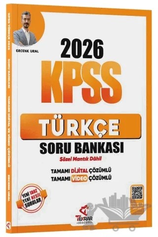 2026 KPSS Türkçe Soru Bankası Çözümlü – Ercenk Ural – Tekrar Akademi Yayınları kitap kapağı