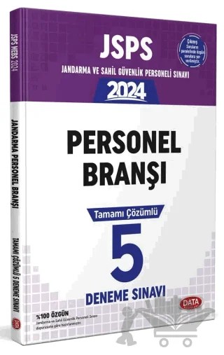 JSPS Jandarma ve Sahil Güvenlik Personel Branşı Personeli Sınavı Tamamı Çözümlü 5 Deneme Sınavı – Kolektif – Data Yayınları kitap kapağı