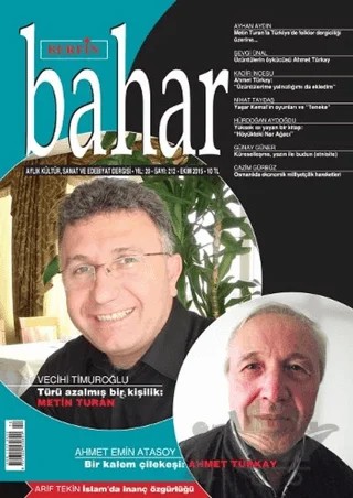 Berfin Bahar Aylık Kültür, Sanat ve Edebiyat Dergisi Sayı: 212 Ekim 2015 – Berfin Bahar Dergisi kitap kapağı