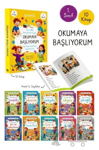 1. Sınıf Okumaya Başlıyorum ANETİL 10 Kitap – Murat Kazan, Özgür Sinan – Bilgi Park kitap kapağı