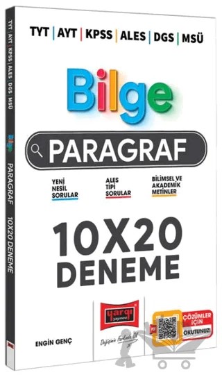 Yargı Yayınları 2023 TYT AYT KPSS ALES DGS MSÜ Bilge Paragraf 10x20 Deneme Sınavı – Engin Genç – Yargı Yayınevi kitap kapağı