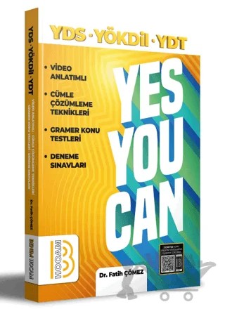 YDS YÖKDİL YDT Yes You Can – Fatih Çömez – Benim Hocam Yayınları kitap kapağı