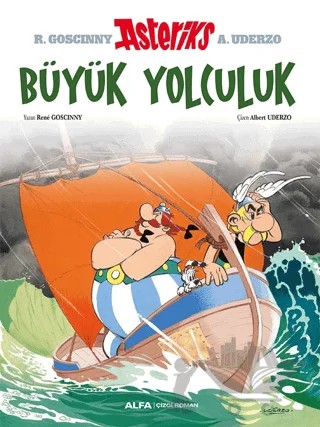 Asteriks - Büyük Yolculuk – Rene Goscinny – Alfa Yayınları kitap kapağı