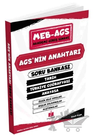 2026 MEB AGS AGS'nin Anahtarı Soru Bankası Tarih, Türkiye Coğrafyası ve Anayasa – Umut Kaya – Anahtar Kitap kitap kapağı