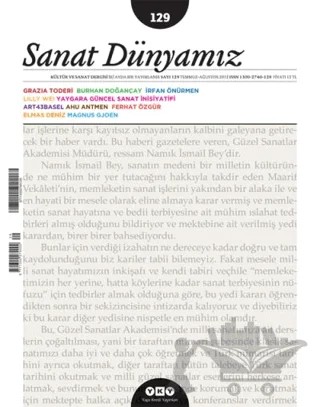 Sanat Dünyamız İki Aylık Kültür ve Sanat Dergisi Sayı: 129 – Yapı Kredi Yayınları kitap kapağı