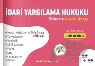 Öğretir İdari Yargılama Hukuku Kamp Kitabı – Murat Aksel – Öğretir Yayınları kitap kapağı