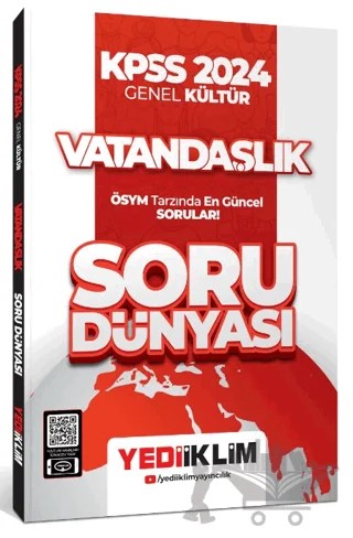 KPSS 2024 Genel Kültür Vatandaşlık Soru Dünyası – Kolektif – Yediiklim Yayınları kitap kapağı