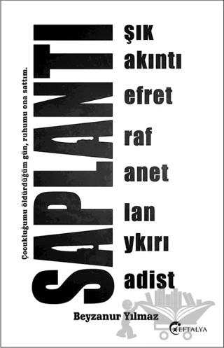 Saplantı – Beyzanur Yılmaz – Eftalya Kitap kitap kapağı
