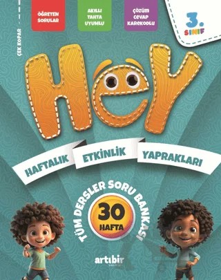 3. Sınıf Hey Haftalık Eğitim Yaprakları Tüm Dersler Soru Bankası – Kolektif – ArtıBir Yayınları kitap kapağı