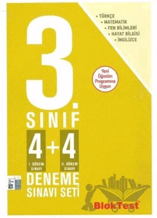 3. Sınıf 4+4 Deneme Sınavı Seti – Kolektif – BlokTest Yayınları kitap kapağı