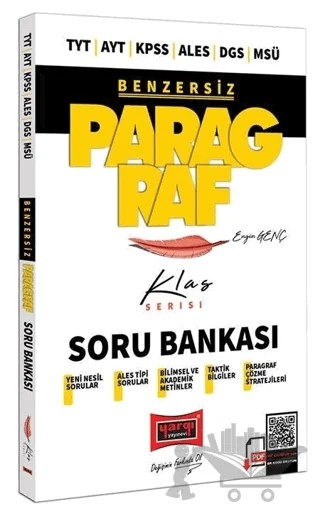 TYT AYT KPSS ALES DGS MSÜ Benzersiz Paragraf Klas Serisi Soru Bankası – Engin Genç – Yargı Yayınevi kitap kapağı