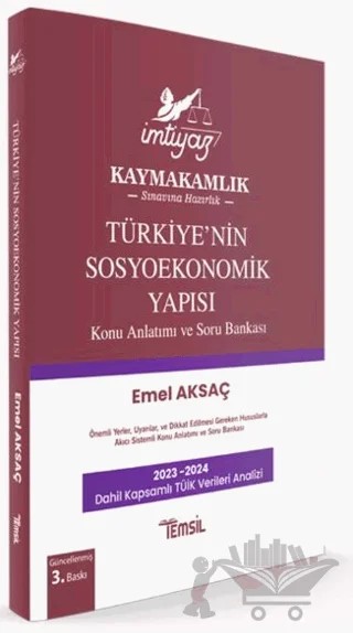 İmtiyaz Türkiyenin Sosyoekonomik Yapısı Konu Anlatımı ve Soru Bankası – Emel Aksaç – Temsil Kitap kitap kapağı