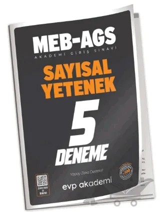 MEB-AGS Sayısal Yetenek 5 Deneme Çözümlü – Kollektif – EVP Akademi kitap kapağı