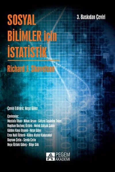 Sosyal Bilimler İçin İstatistik – Richard J. Shavelson – Pegem Akademi Yayıncılık kitap kapağı